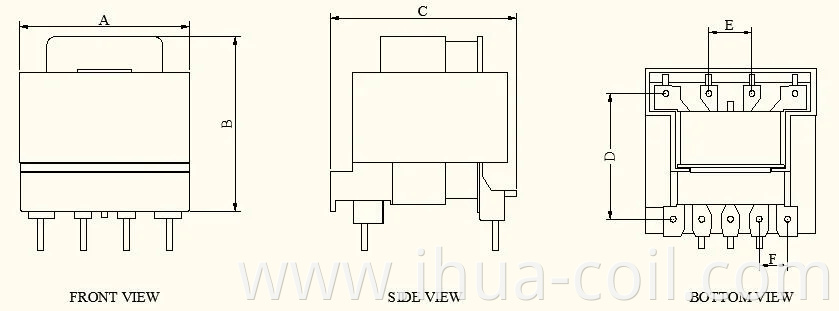 Hot Sale Electronic Low Frequency Flyback Transformer Ei28 Dry Type Transformer for Audio and Video Equipments